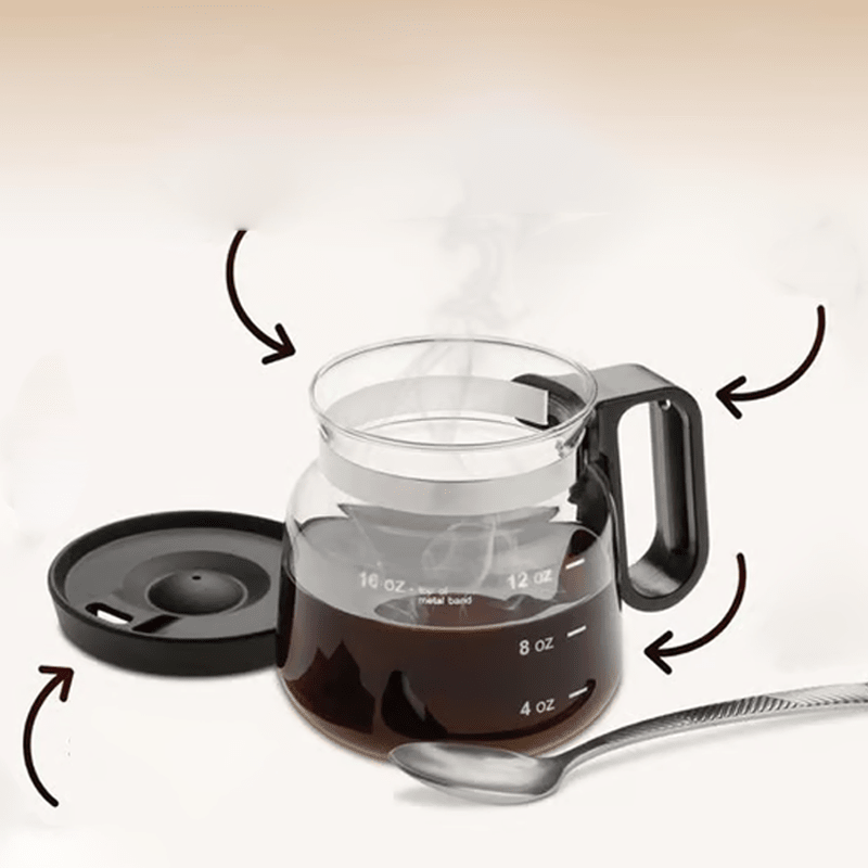 Grove 16 Oz Glass Coffee Mug Silicone Lid Product Image 04