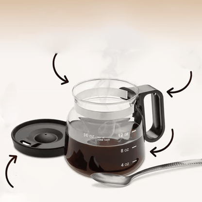 Grove 16 Oz Glass Coffee Mug Silicone Lid Product Image 04