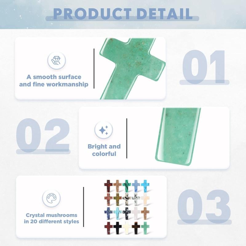 Handmade Natural Stone Prayer Cross Product Image 06