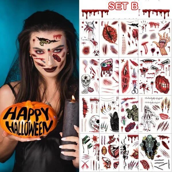 Hauntglow Temporary Body Art Tattoos Product Image 14