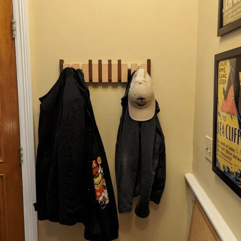 Havenrail Wooden Wall Coat Rack Fold Away Hooks Product Image 08