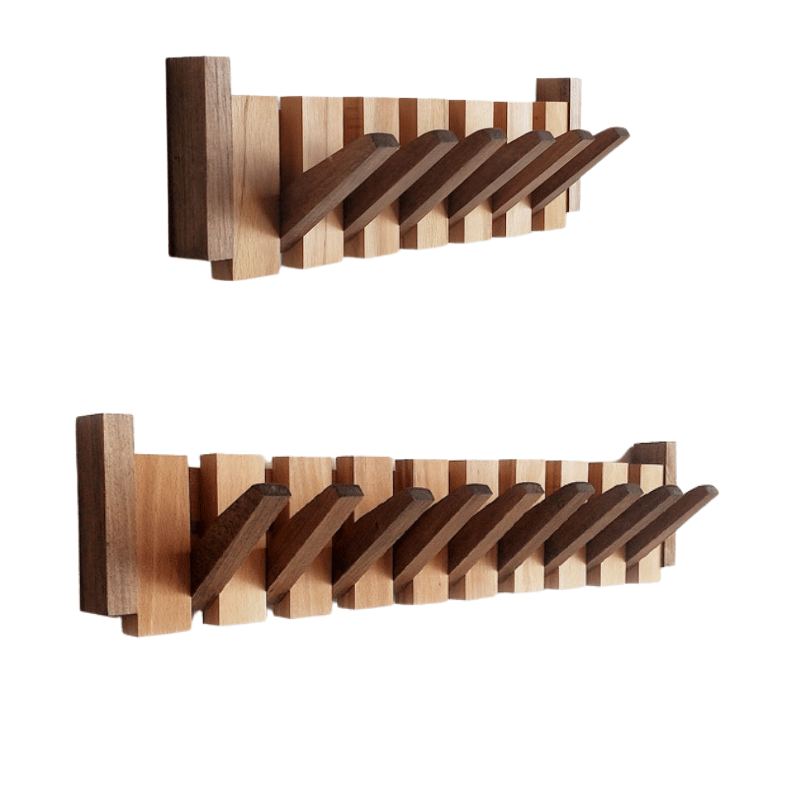 Havenrail Wooden Wall Coat Rack Fold Away Hooks Product Image 09