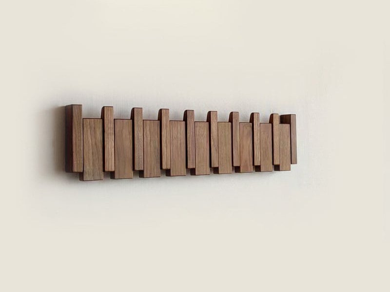 Havenrail Wooden Wall Coat Rack Fold Away Hooks Product Image 11