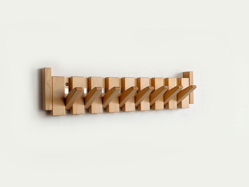 Havenrail Wooden Wall Coat Rack Fold Away Hooks Product Image 12
