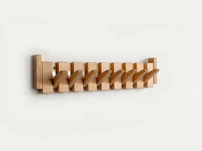 Havenrail Wooden Wall Coat Rack Fold Away Hooks Product Image 12