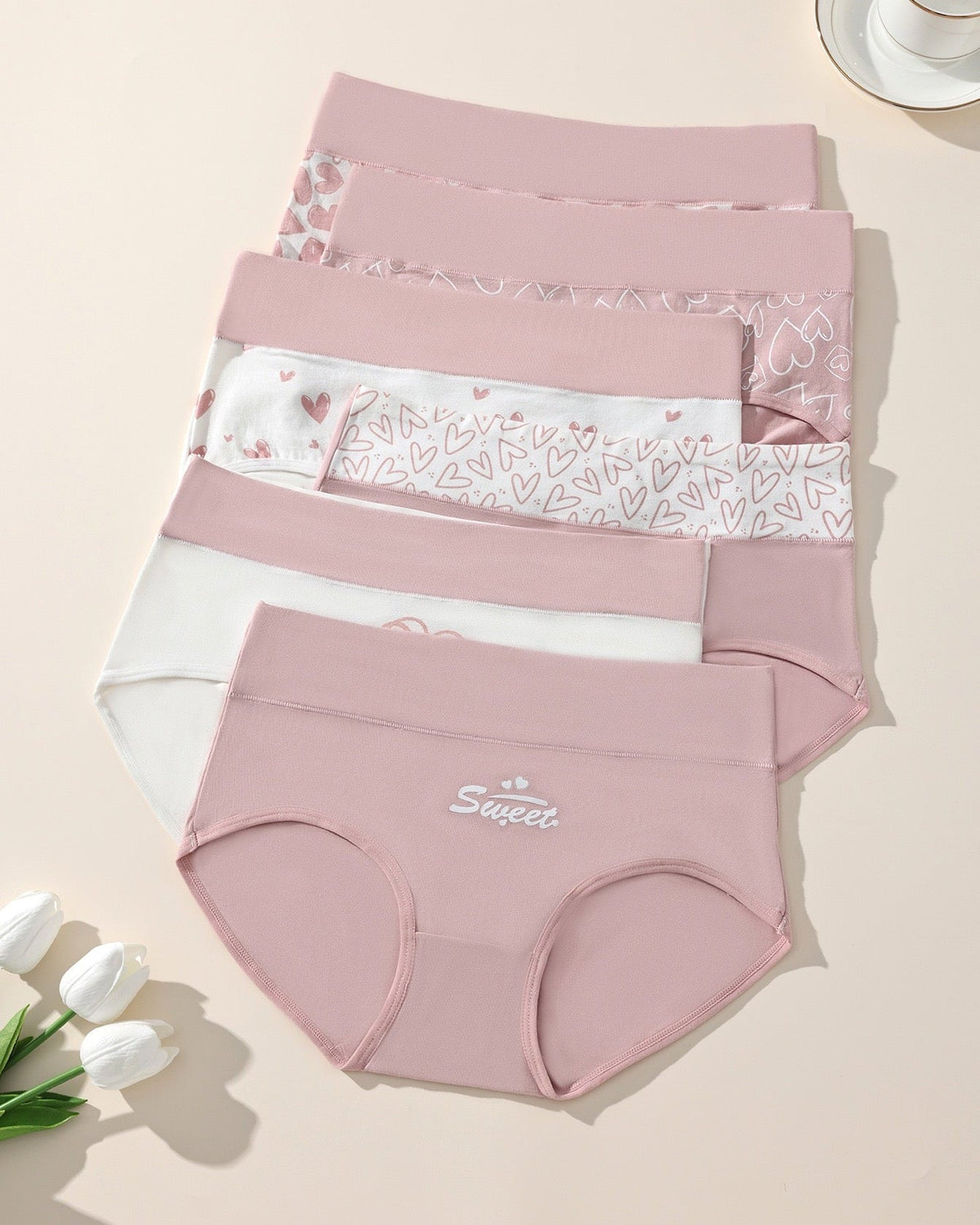 High Rise Cotton Briefs Six Pack Product Image 04