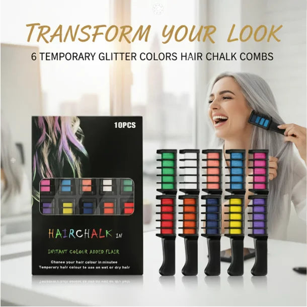 Huepop Washable Hair Chalk Comb Kit Product Image 01