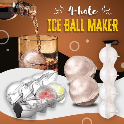 Ice Ball Freezer Mold 4 Cavity Drink Chiller Tray Product Image 01