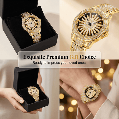 Illume Crystal Mens Quartz Watch Spinning Center Dial Product Image 08