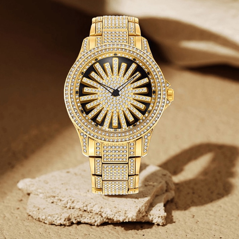 Imperial Crystal Mens Quartz Watch Spinning Center Dial Product Image 01