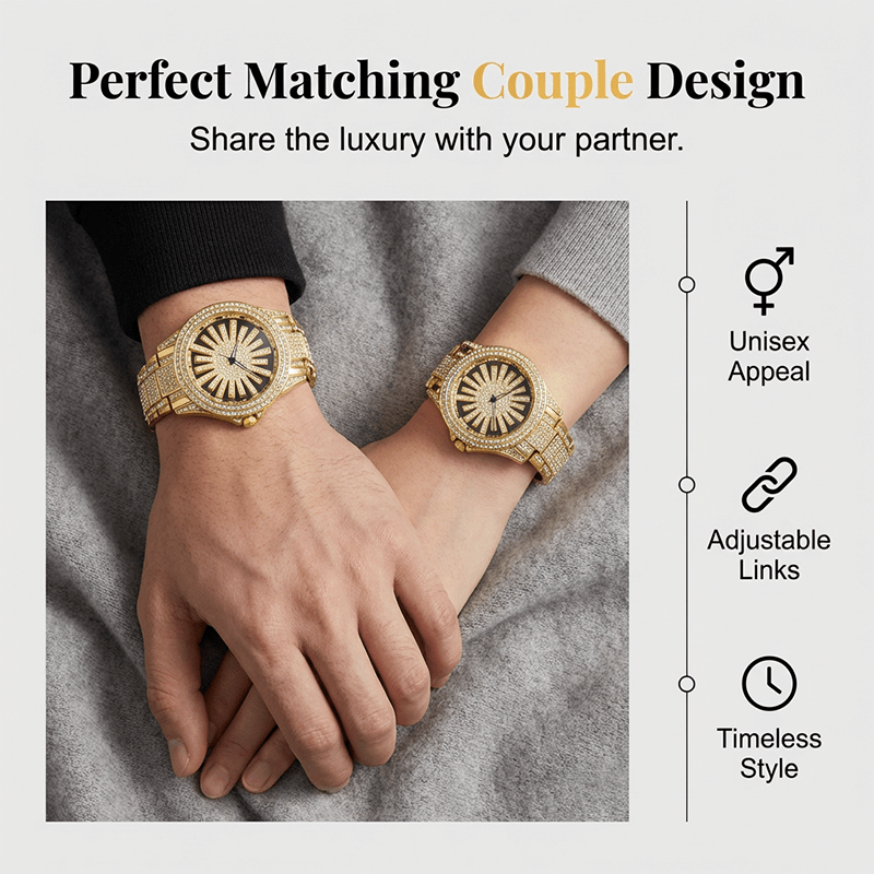 Imperial Crystal Mens Quartz Watch Spinning Center Dial Product Image 06