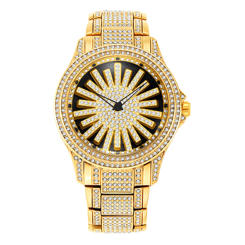 Imperial Crystal Mens Quartz Watch Spinning Center Dial Product Image 09