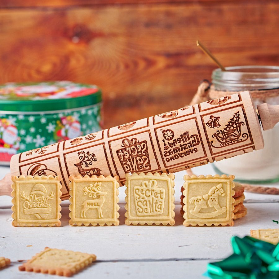 Jolly Pattern Embossed Rolling Pin Product Image 05