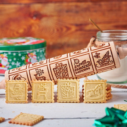 Jolly Pattern Embossed Rolling Pin Product Image 05