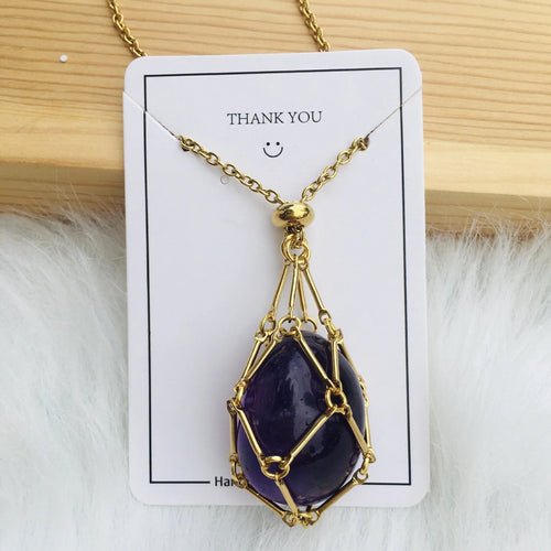 Jovie Adjustable Stone Cage Necklace Product Image 01