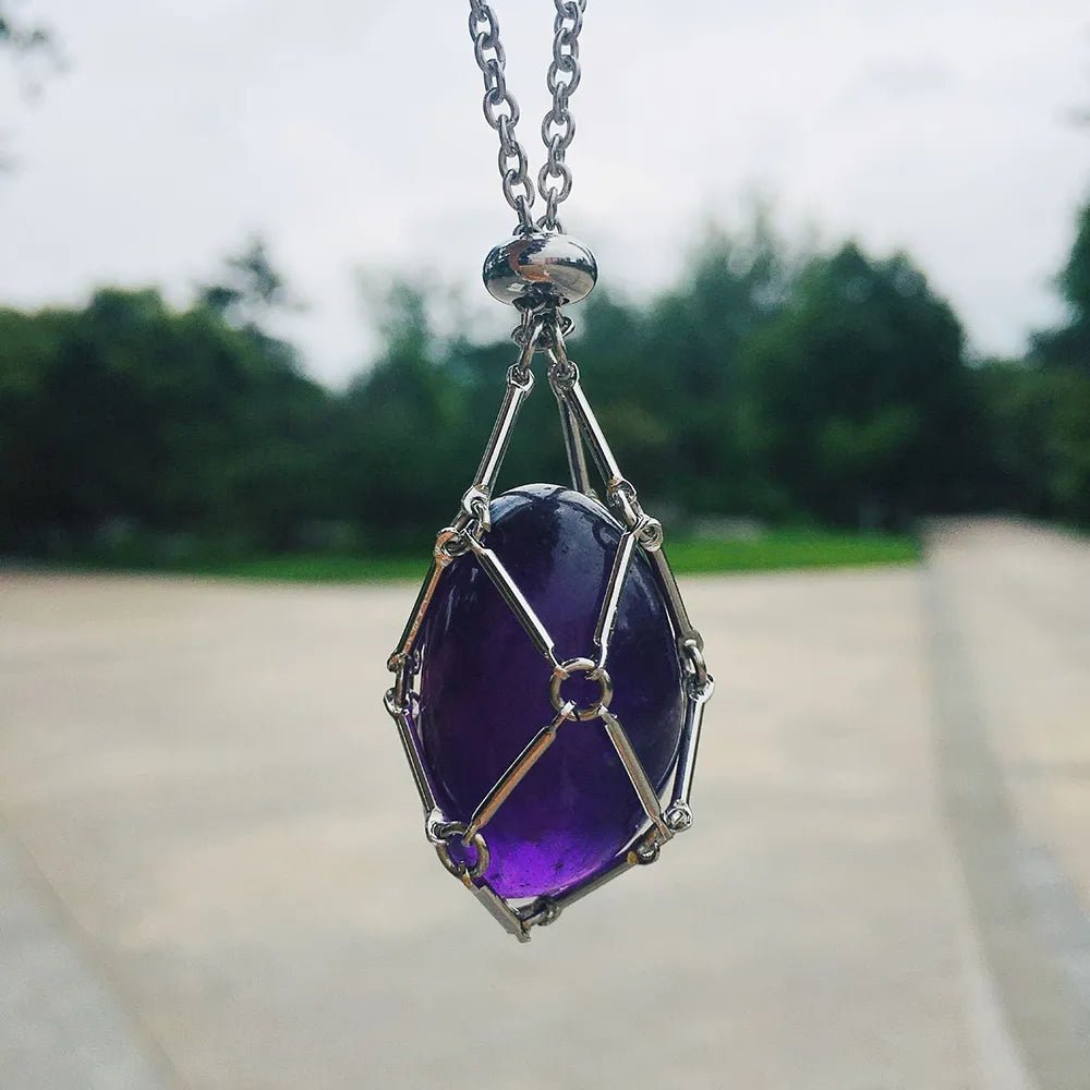 Jovie Adjustable Stone Cage Necklace Product Image 04