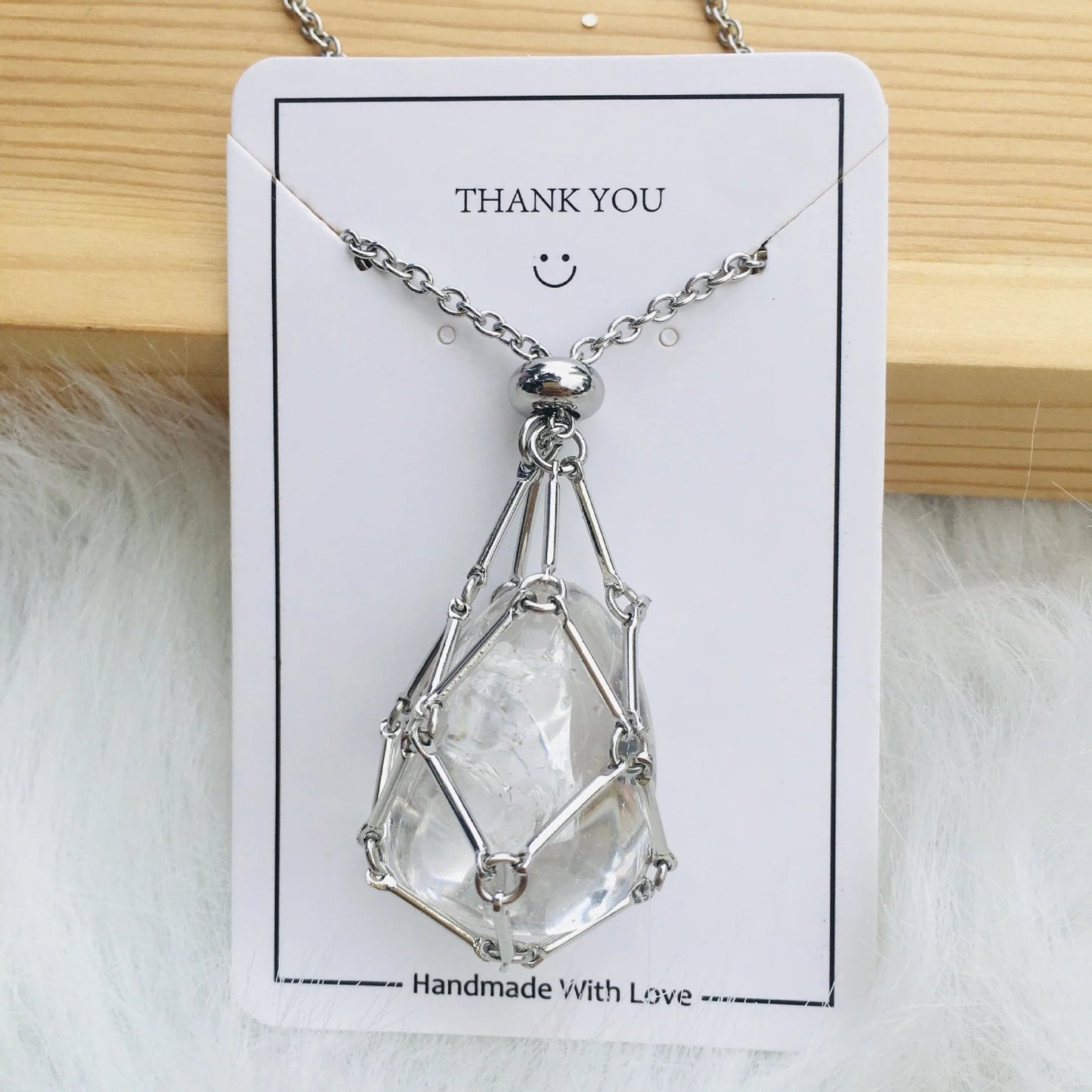 Jovie Adjustable Stone Cage Necklace Product Image 08
