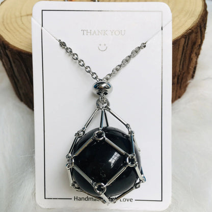 Jovie Adjustable Stone Cage Necklace Product Image 09