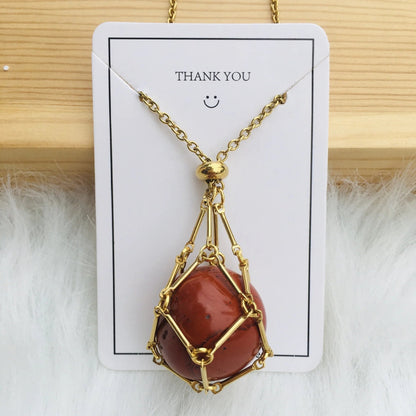 Jovie Adjustable Stone Cage Necklace Product Image 10