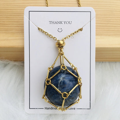 Jovie Adjustable Stone Cage Necklace Product Image 11