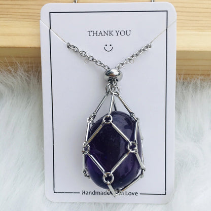 Jovie Adjustable Stone Cage Necklace Product Image 12