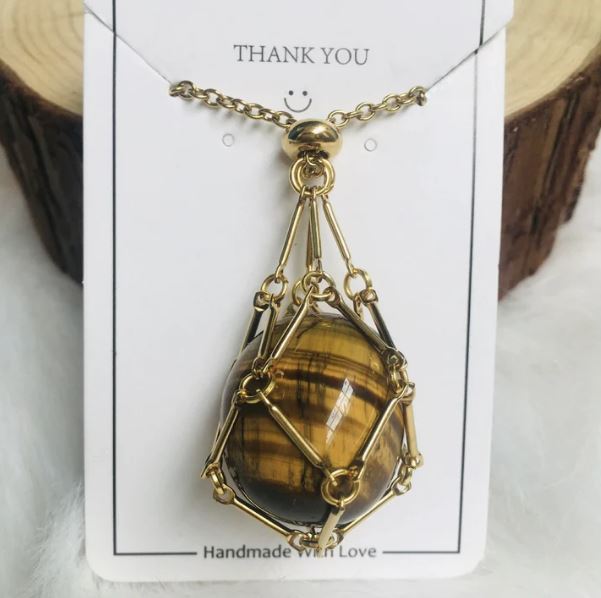 Jovie Adjustable Stone Cage Necklace Product Image 13