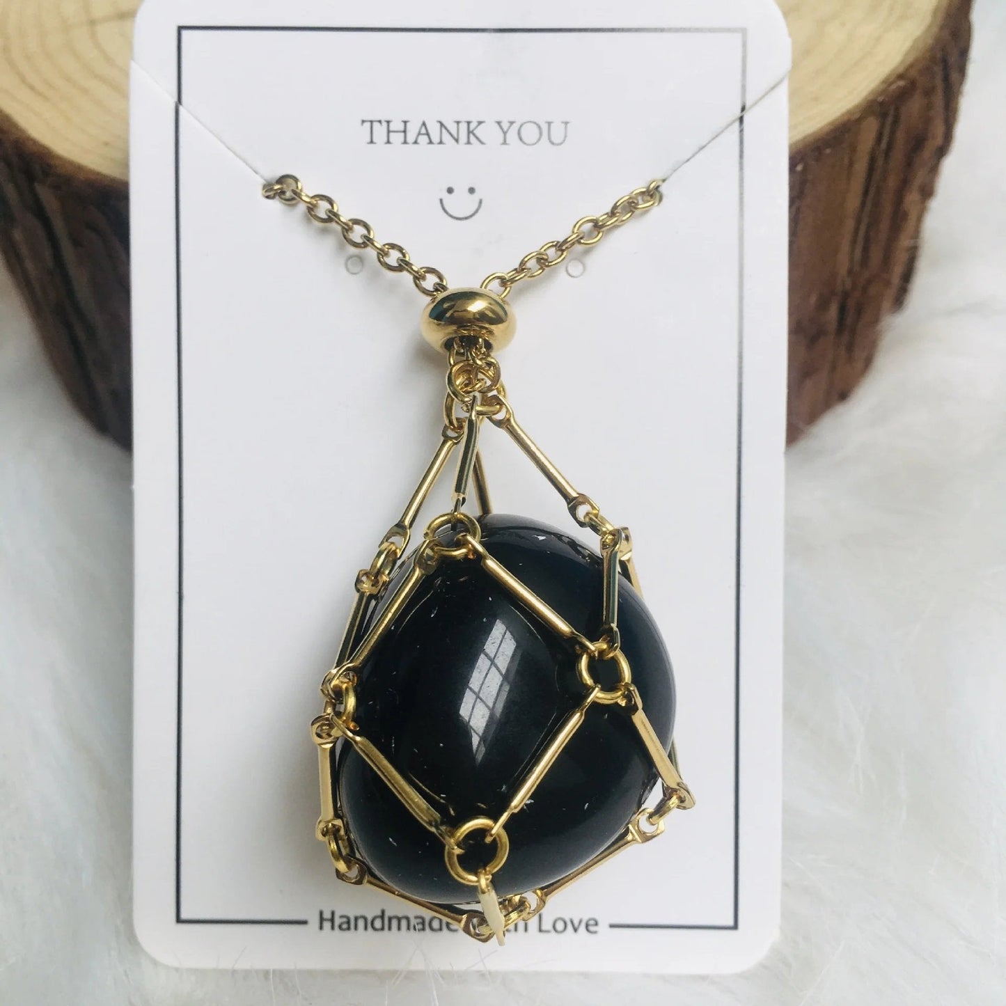 Jovie Adjustable Stone Cage Necklace Product Image 18