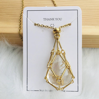 Jovie Adjustable Stone Cage Necklace Product Image 21