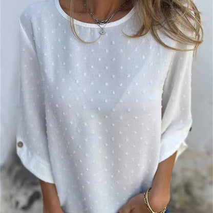 Juniper Textured Round Neck Top Product Image 02