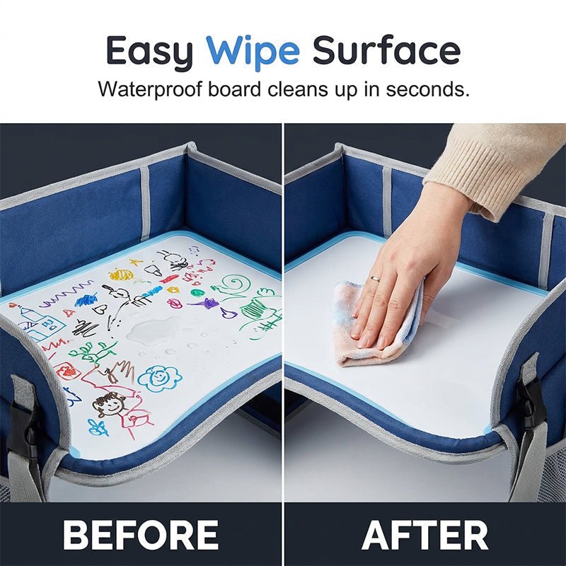 Kids Foldable Travel Activity Tray Erasable Surface Storage Product Image 06