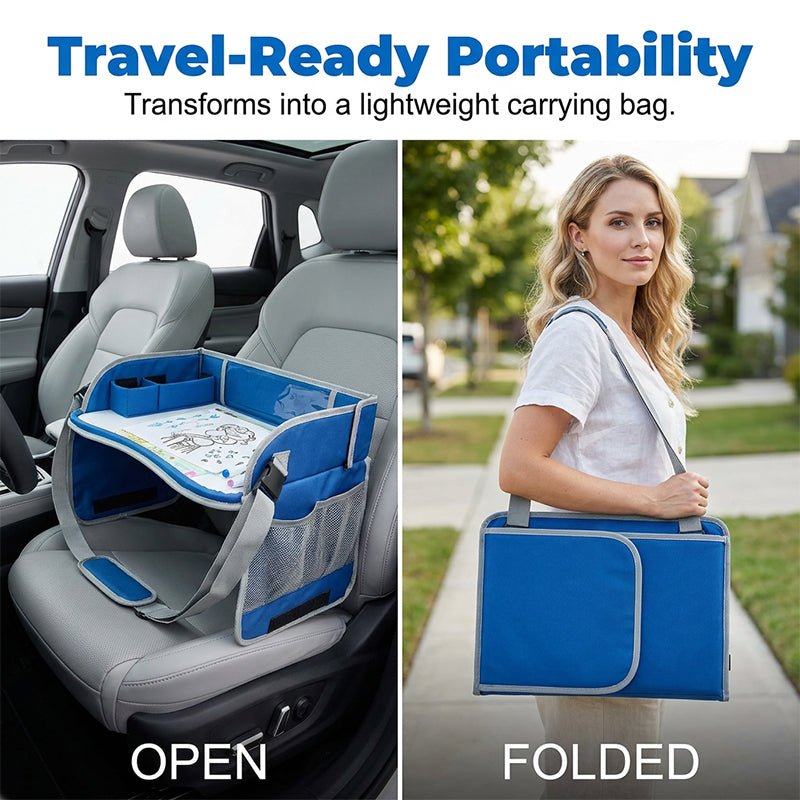 Kids Foldable Travel Activity Tray Erasable Surface Storage Product Image 07