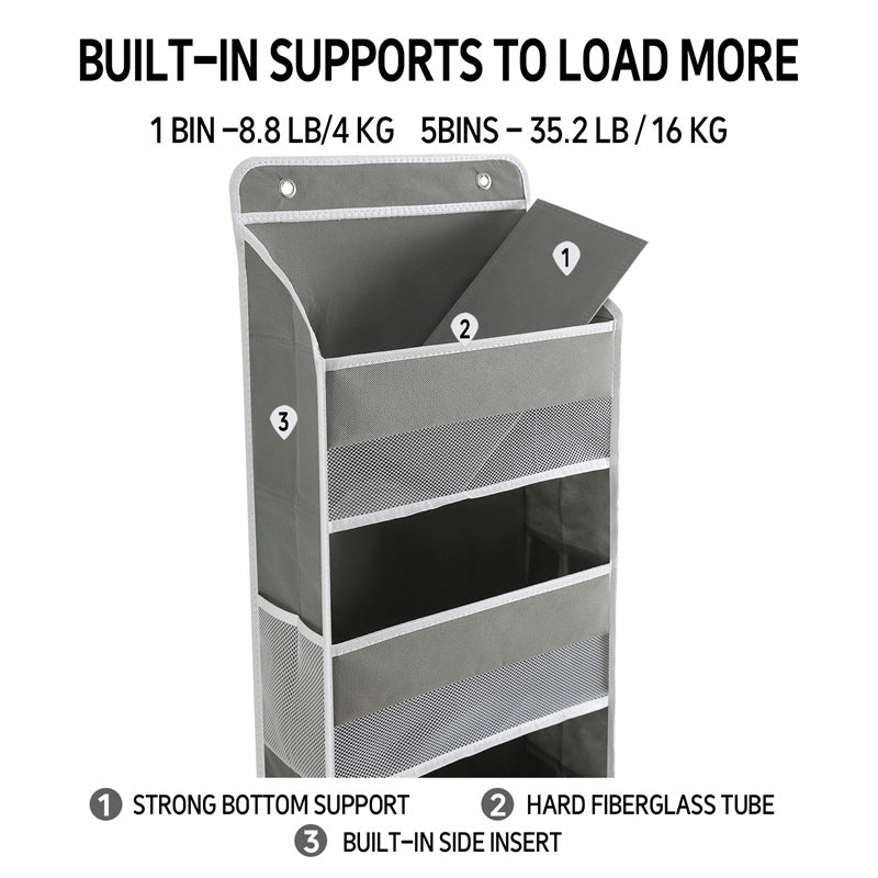 Large 5 Tier Hanging Closet Organizer Product Image 03