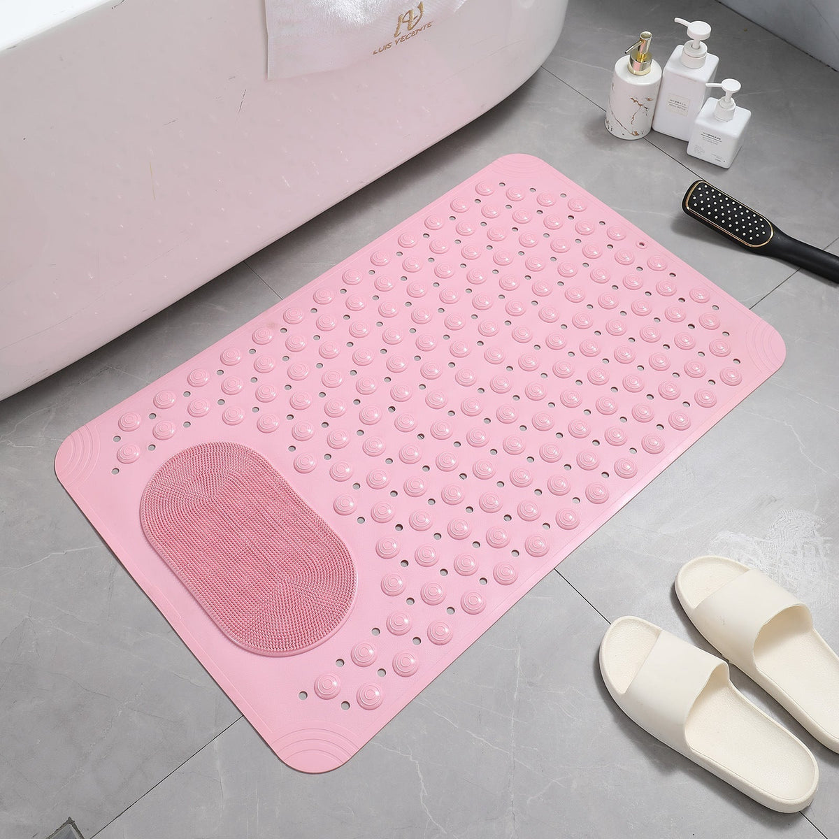 Latex Free Vinyl Suction Cup Bath Mat Product Image 11