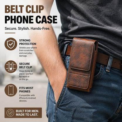 Leather Belt Phone Holster Product Image 01