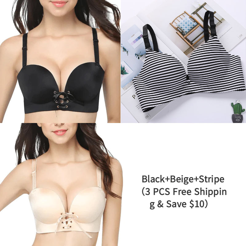 Liftshape Padded Push Up Bra Adjustable Seamless Fit Product Image 09