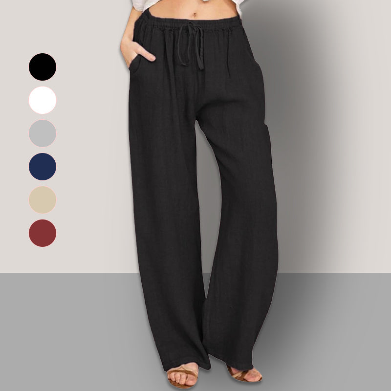 Liora Cotton Linen Wide Leg Pants Product Image 02