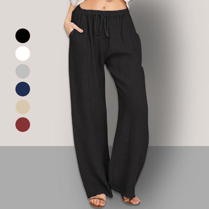 Liora Cotton Linen Wide Leg Pants Product Image 02