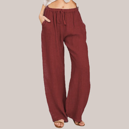 Liora Cotton Linen Wide Leg Pants Product Image 03