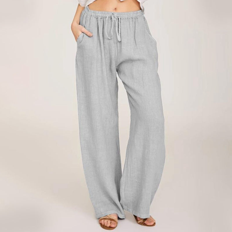Liora Cotton Linen Wide Leg Pants Product Image 04