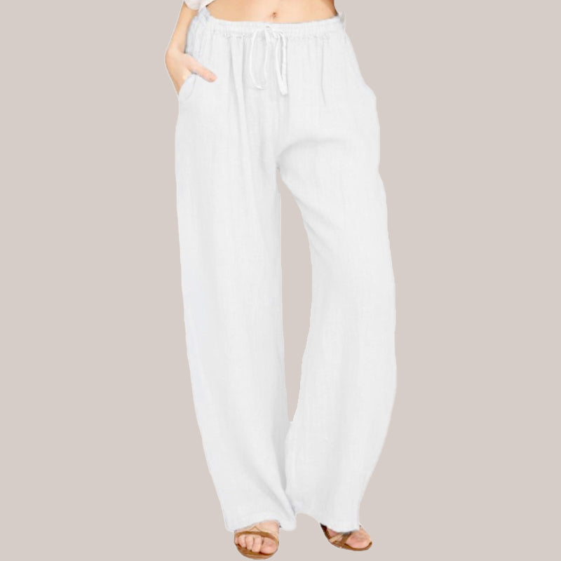 Liora Cotton Linen Wide Leg Pants Product Image 05