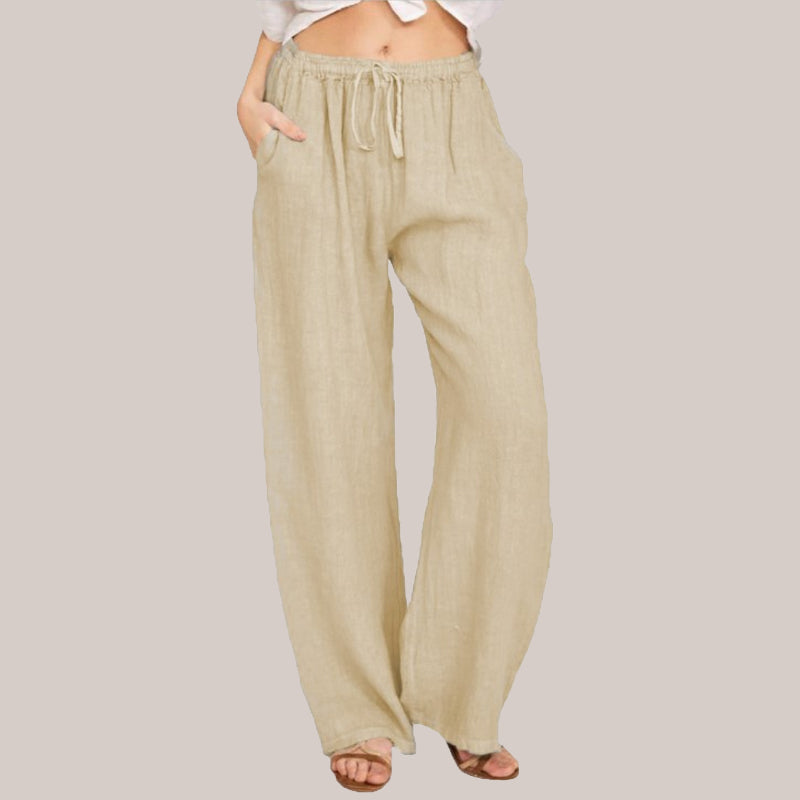 Liora Cotton Linen Wide Leg Pants Product Image 07