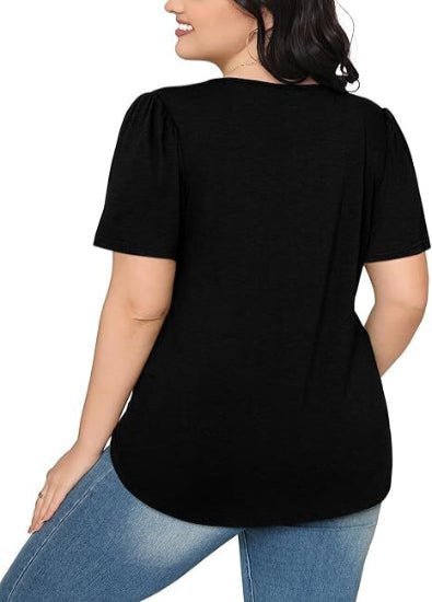 Liora Pleated Short Sleeve Scoop Neck Top Product Image 04