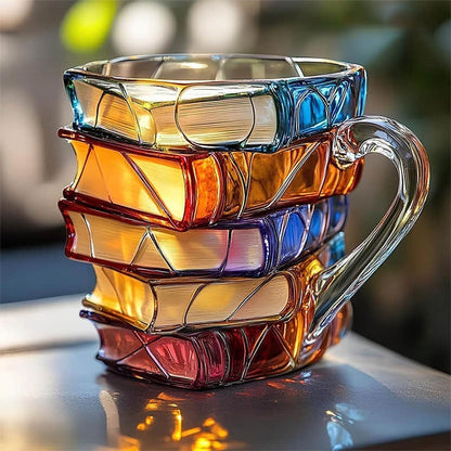 Literary Spine Hand Painted Glass Mug Product Image 01