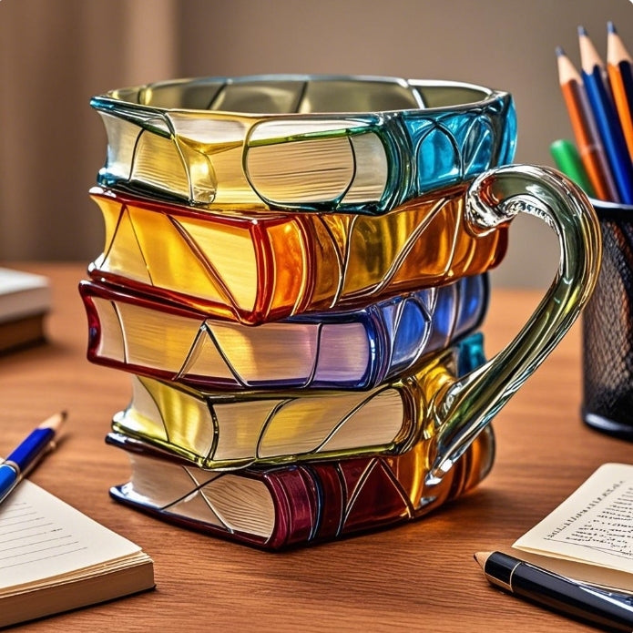 Literary Spine Hand Painted Glass Mug Product Image 03