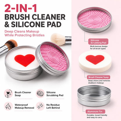 Makeup Brush Cleaning Soap Silicone Scrubber Product Image 02