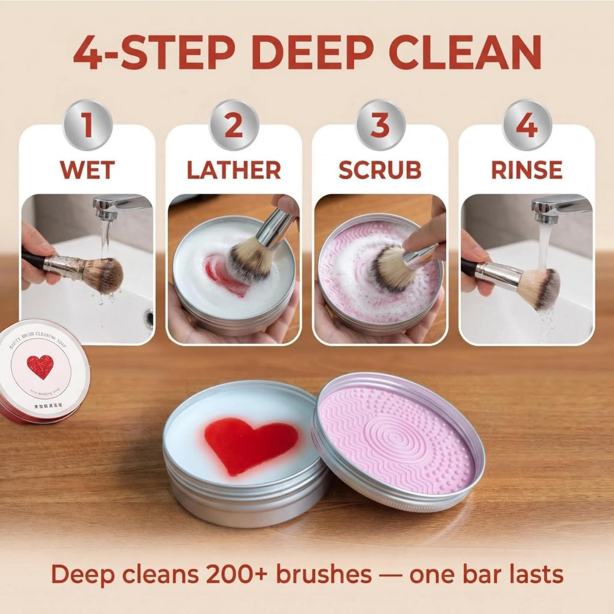 Makeup Brush Cleaning Soap Silicone Scrubber Product Image 03