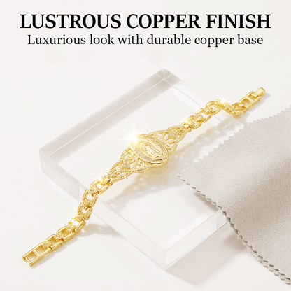Marian Medallion Gold Tone Filigree Bracelet Product Image 05