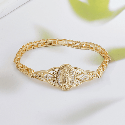 Marian Medallion Gold Tone Filigree Bracelet Product Image 10