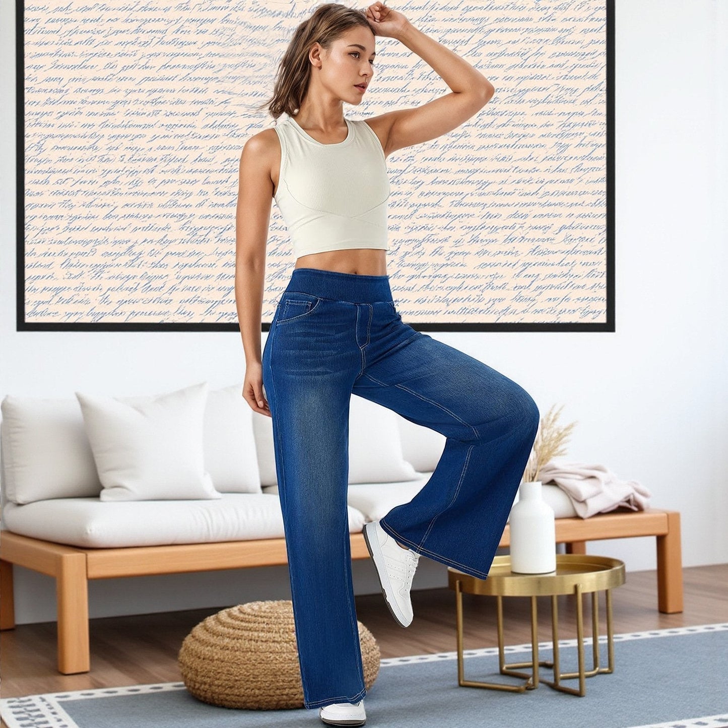Maris High Stretch Baggy Wide Leg Jeans Product Image 01