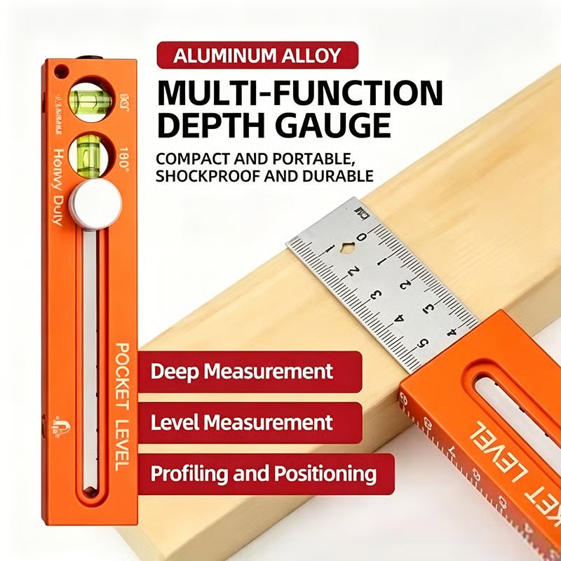 Markright Compact Aluminum Level Ruler Product Image 02